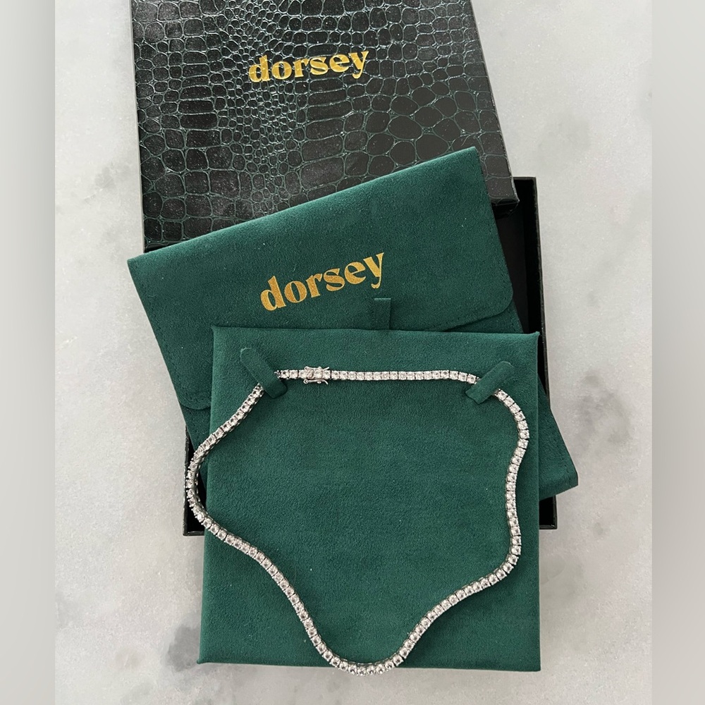 Dorsey Rivière Tennis Necklace - 17”